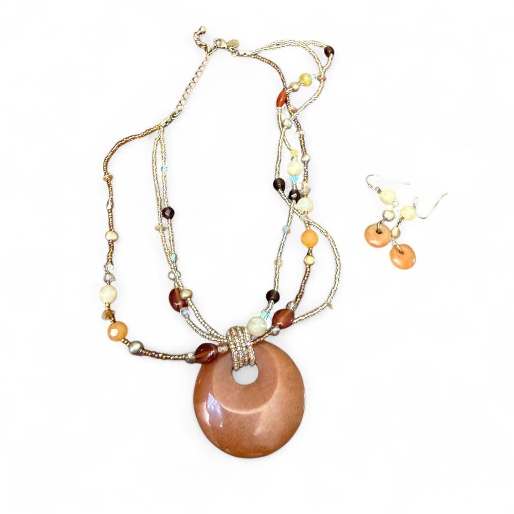 Lia Sophia coordinating necklace and earrings set